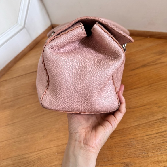 Fendi Purse Selleria Linda Bag w/ Sterling Silver Hardware & Bag Charm AUTH - Picture 8 of 13